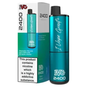 Buy IVG Disposable vapes online, Buy IVG 2400 disposable vape UK, IVG 2400 4 in 1 Classic Menthol, Best menthol disposable vape UK, High puff count vape