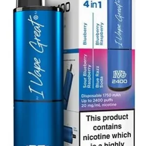 Buy IVG vape online, Buy IVG 2400 Disposable Vape UK, Blueberry disposable vape Ireland. High puff count vape Europe, Best 4 in 1 disposable vape, buy vape