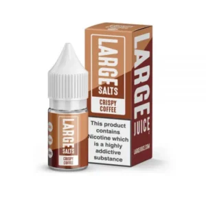 Buy Large Salts Crispy Coffee E liquid online, Large Salts Crispy Coffee Nic Salt, Coffee flavour vape juice UK10ml nicotine salts e-liquid, Buy coffee vape