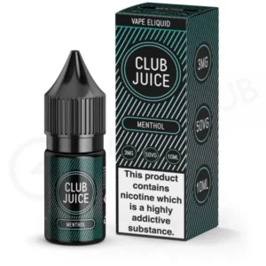 Buy Club Juice Menthol E-Liquid Online, Menthol e-liquid UK, Menthol vape juice Ireland, Menthol vape liquid Europe, Menthol vape juice 10ml, Buy menthol